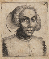 TvB G 4201
<br/>
Hoofd van een vrouw met een plat borststuk
<br/>
<em>Hollar, Wenzel (1607-1677)</em>